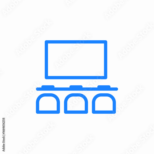 cinema seating icon sign vector