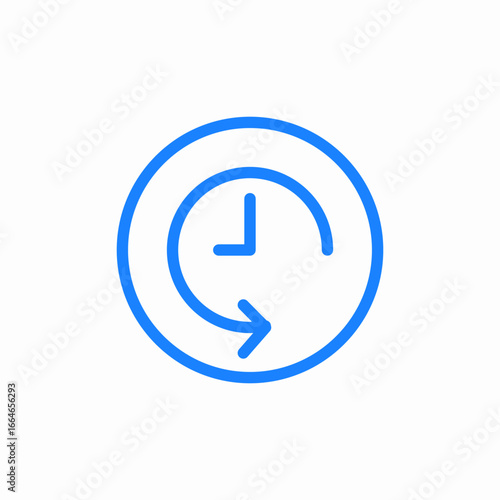clock rewind arrow icon sign vector
