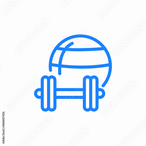 gym equipment icon sign vector