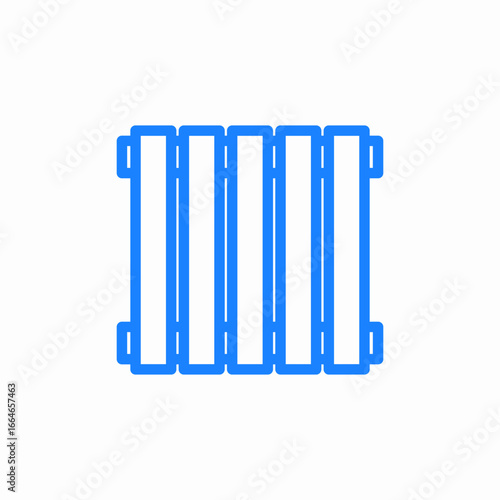 heating radiator panel icon sign vector