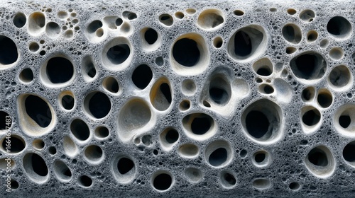 Exploration of porous volcanic rock revealing rugged surface texture and unique patterns