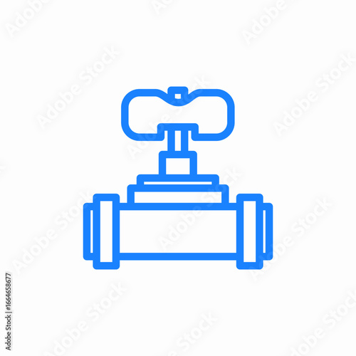 pipe with valve icon sign vector