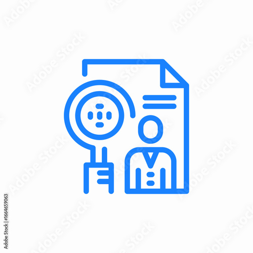 resume profile search icon sign vector