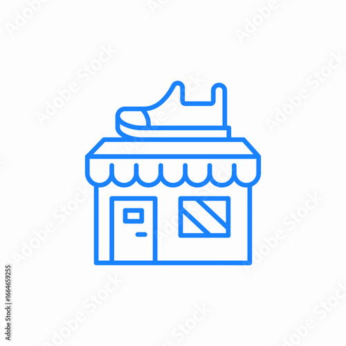 shoe shop store footwear icon sign vector