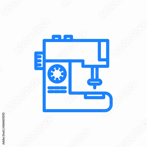 sewing machine textile icon sign vector