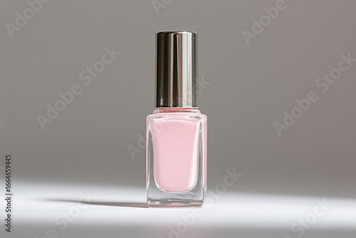 Pale Pink Nail Polish Bottle: Beauty Product Photography