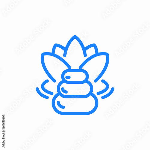 spa stones  icon sign vector