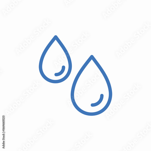 two drops icon sign vector