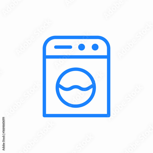 Free Download washing machine blue icon sign vector - GFXLoad