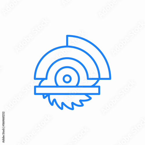 wheel saw icon sign vector