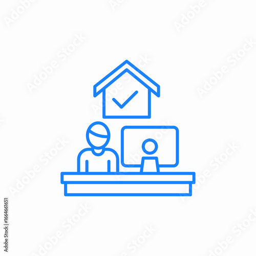 work from home icon sign vector