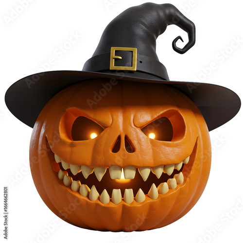 Spooky Halloween Pumpkin Jack o Lantern Witch Hat