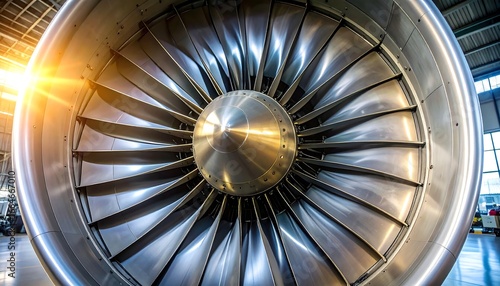 Jet engine close-up