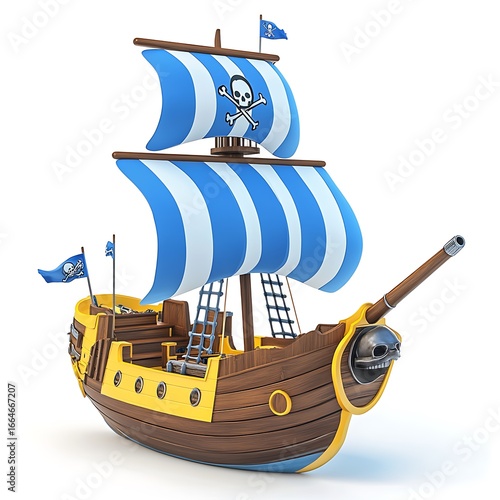 Cartoon pirate ship (2)