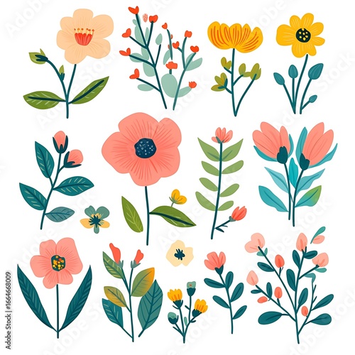 Wallpaper Mural Colorful floral collection (14) Torontodigital.ca