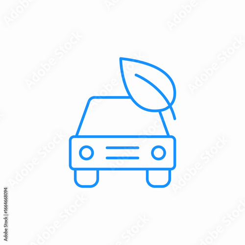eco friendly car icon sign vector