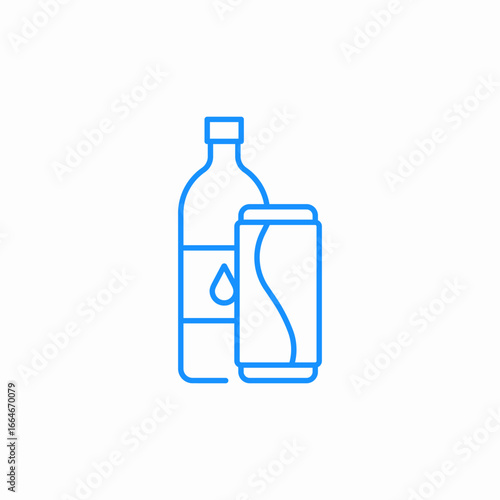 water soda icon sign vector