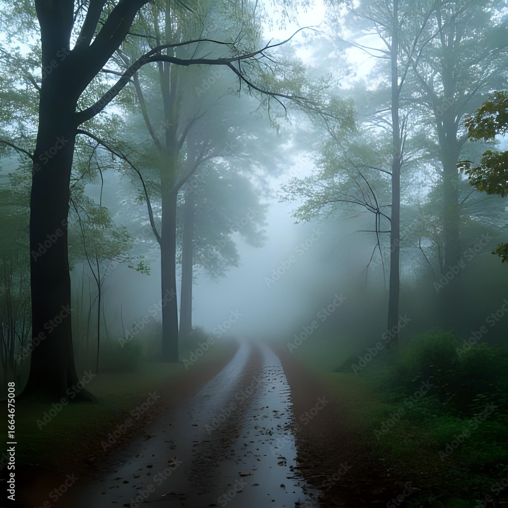 Obraz premium forest road