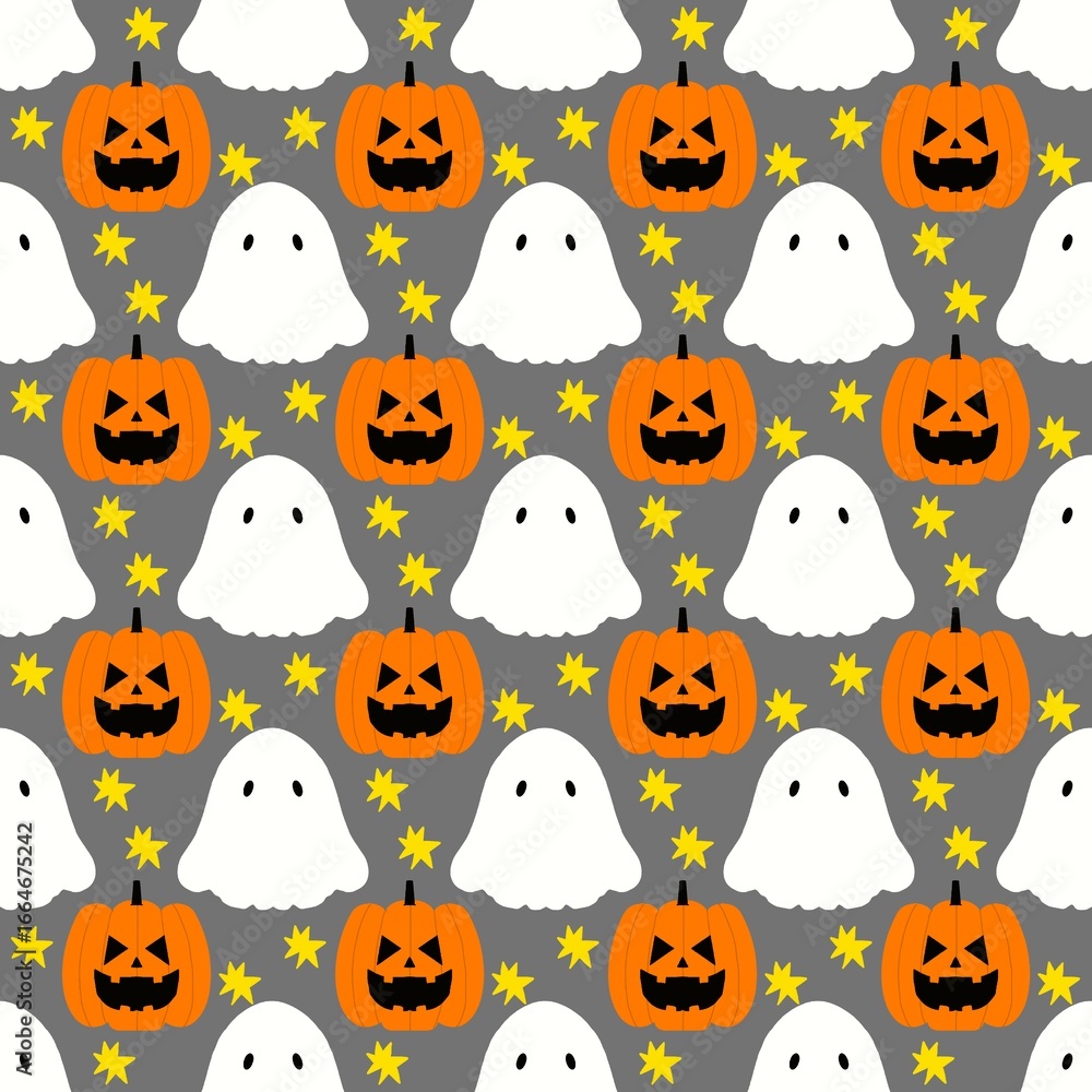 Obraz premium seamless pattern with halloween pumpkins