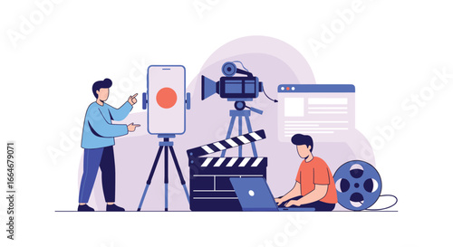Visual storytelling production creating engaging content with digital tools and cinematic elements for modern audiences