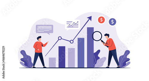 Analyzing financial growth trends through data visualization and market research techniques for strategic business decisions