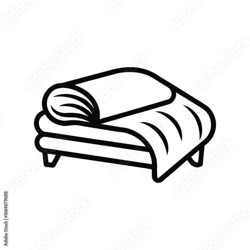 Minimalist slightly wrinkled bed linen design with subtle texture