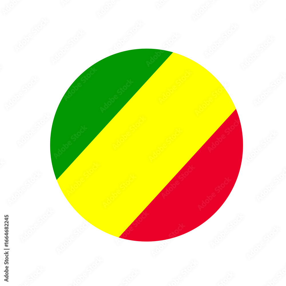 Fototapeta premium flag of congo button