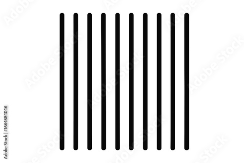 Black vertical lines on a white background. Seamless geometric pattern with parallel stripes. Minimalist abstract vector illustration for wallpaper, fabric, print, or web design.