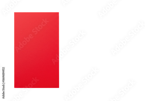 Free Download Vivid crimson red blank card with fine texture, isolated on a seamless transparent background with expansive copy space, soft high-key studio lighting, top-down shot, concept for urgent messaging - GFXLoad