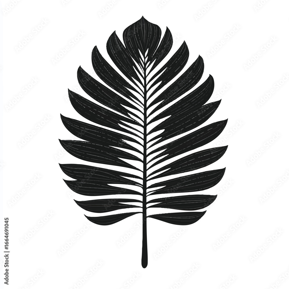 Fototapeta premium a palm leaf silhouette