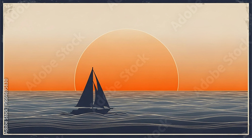 Sailing into the sunset evokes feelings of freedom, peace, and a sense of adventure against a gradient sky filled with warm hues and tranquil waters