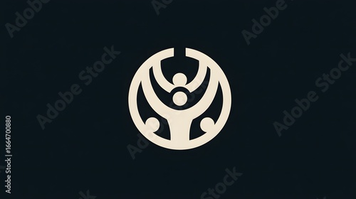 Abstract representation of unity and community with circular logo