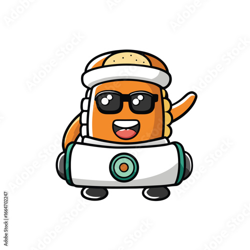 Cartoon character with sunglasses and a turban