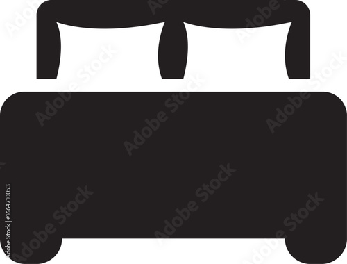 Bed for sleeping icon for apps and websites