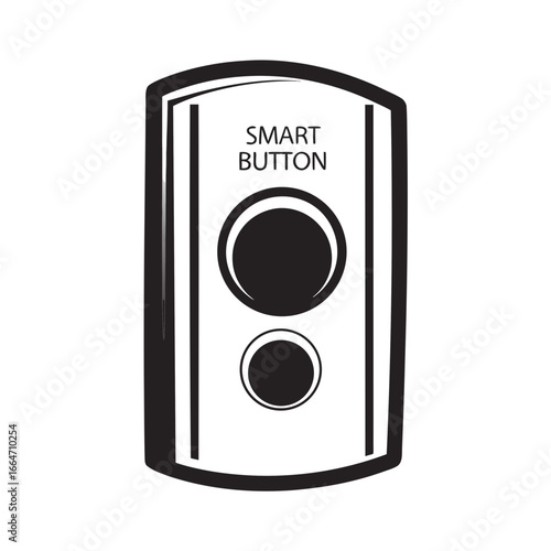Smart doorbell camera with integrated floodlight on white background. Smart doorbell features a camera and floodlight combination for enhanced security and convenience.