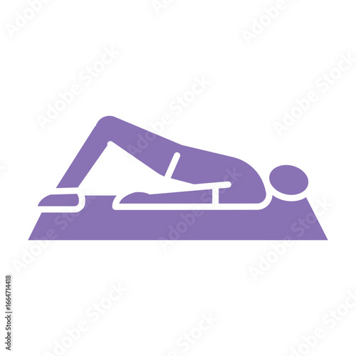 glute bridge color flat icon for digital and print projects.