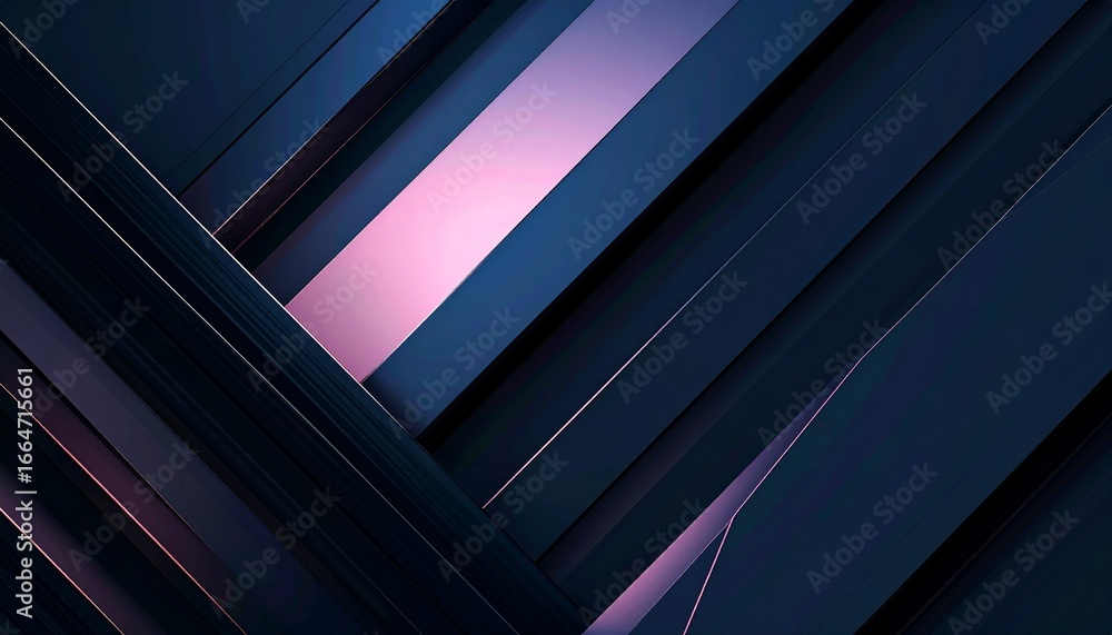 Obraz premium ダークコバルトとソフトピンクグラデーション 抽象背景 プリズムライン付き