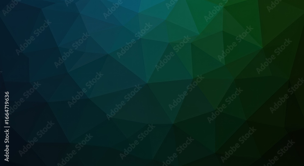 Fototapeta premium Abstract geometric background with triangle shapes in green and blue