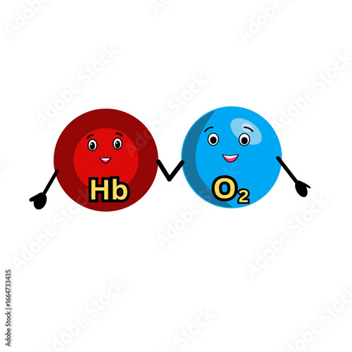 haemoglobin and oxygen relationship concept illustration heame carries oxygen design medical biology science illustration.eps