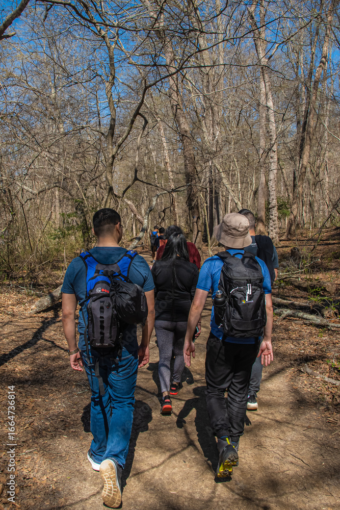 Naklejka premium Hiking is not about the miles, it’s about the moments in between, Sandy Springs, Georgia, United States of America