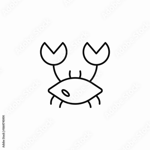 crab sea creature icon sign vector