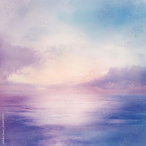 Painter layering soft pastel colors for a dreamy seascape, deep and peaceful artistic expression, smooth and ethereal atmosphere, high-resolution stock photography composition. 