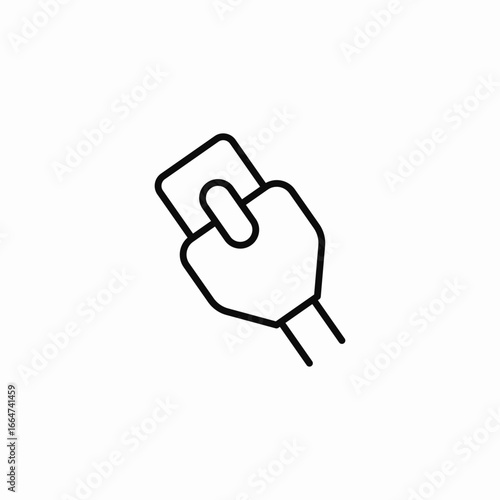 hand holding card icon sign vector