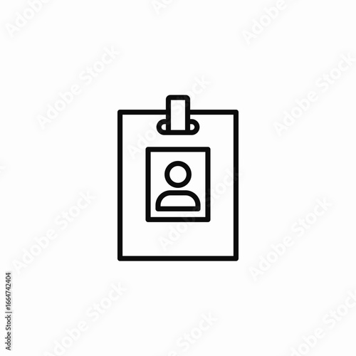 personal identification card icon sign vector