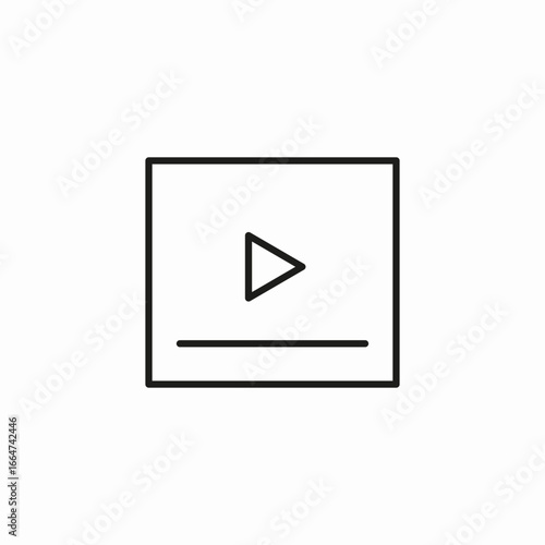 play button video icon sign vector
