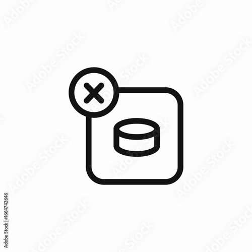 remove database icon sign vector