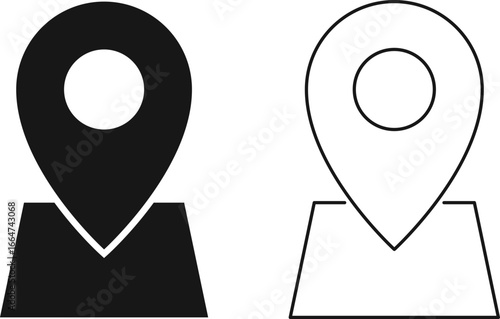 Location pin icons vector.