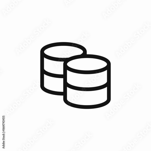 two coin stacks icon sign vector