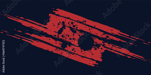 Red halftone dots blue color pattern gradient grunge texture background. Dot pop art comic sport style sport background