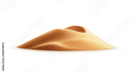 Fine Sandy Texture on Isolated White Background for Design Projects